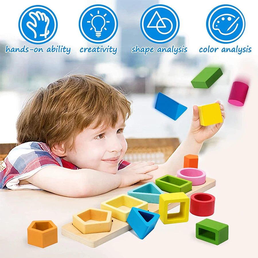 Montessori Wooden Shape Sorter Toy