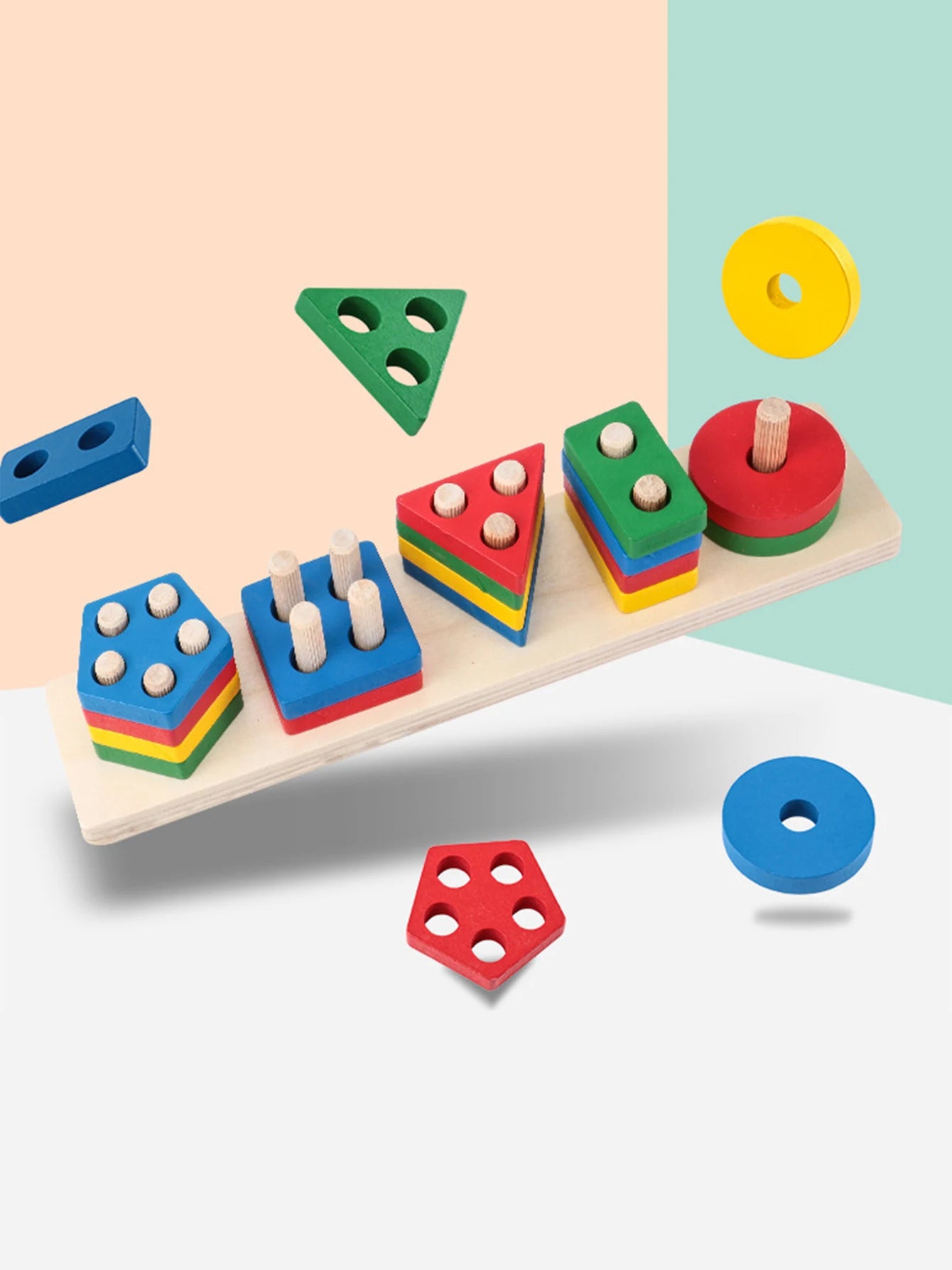 Montessori Wooden Shape Sorter Toy