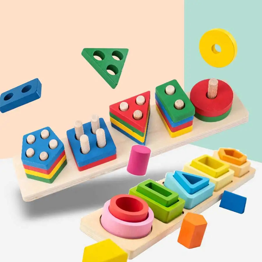 Montessori Wooden Shape Sorter Toy