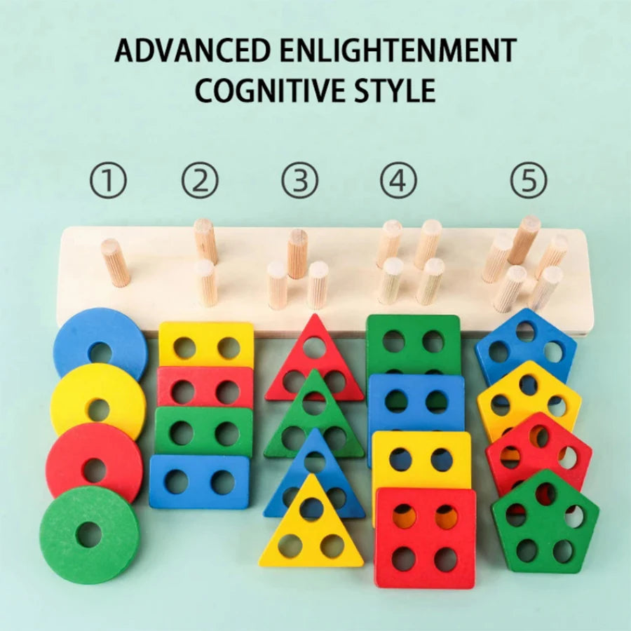 Montessori Wooden Shape Sorter Toy